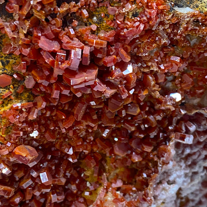 VANADINITE ON CALCITE - MIBLADEN MINING DISTRICT, MOROCCO MASSIVE 5.4kg MF4152