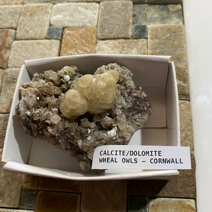 CALCITE/DOLOMITE : WHEAL OWLES, BOTALLACK, ST JUST, CORNWALL  97g. MF5076