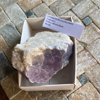 LEPIDOLITE 0N CLEAVELANDITE, TAQURAL, MINAS GERAIS, BRAZIL 186g MF1864