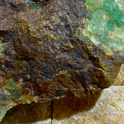 CASSITERITE/CHALCOPYRITE/FLUORITE : LEVANT MINE, ST JUST, CORNWALL. 164g MF5080