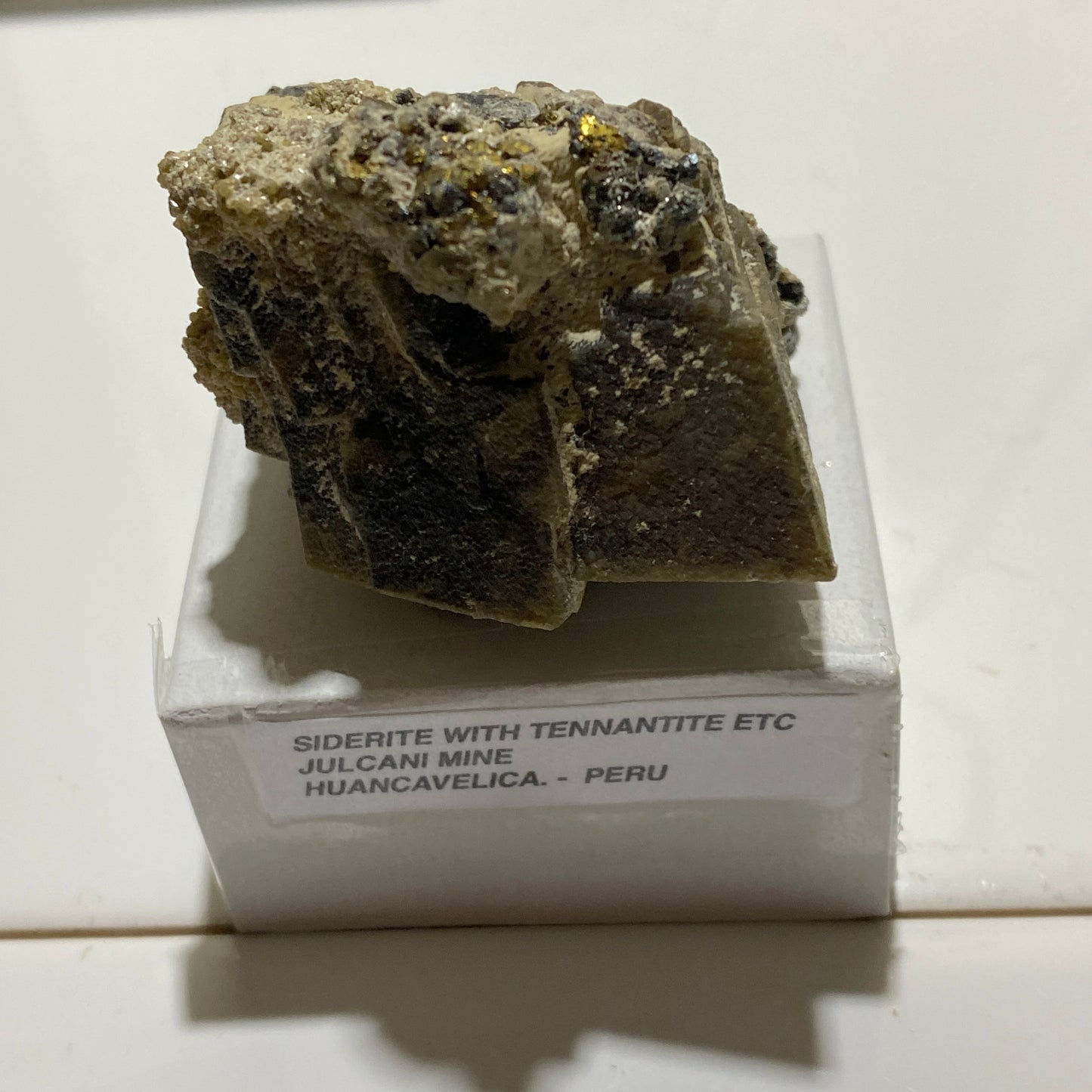 SIDERITE WITH TENNANTITE ETC - JUCANI MINE, HUANCAVALICA, PERU  109g MF4156