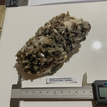 ARAGONITE/QUARTZ/DOLOMITE : GREYSTONE QUARRY, LEZANT, CORNWALL. 415g. MF5082