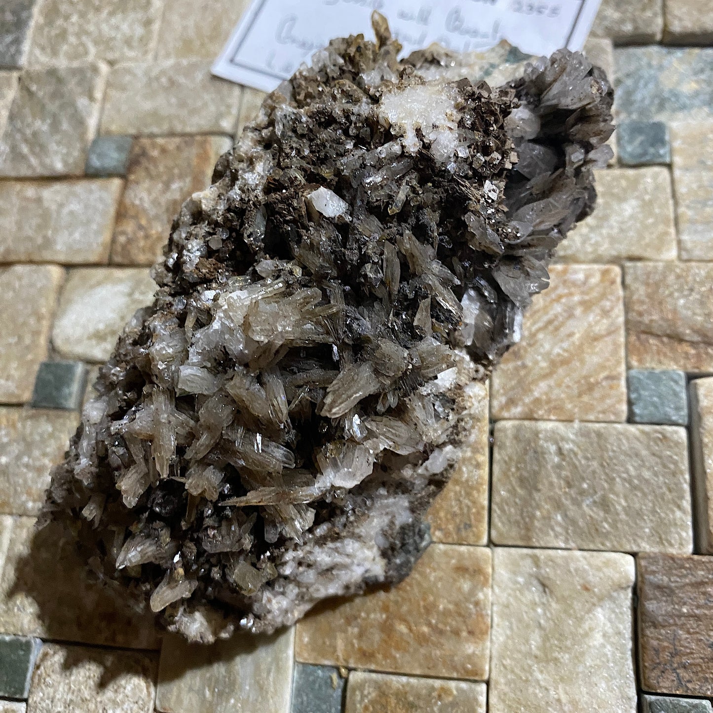 ARAGONITE/QUARTZ/DOLOMITE : GREYSTONE QUARRY, LEZANT, CORNWALL. 415g. MF5082