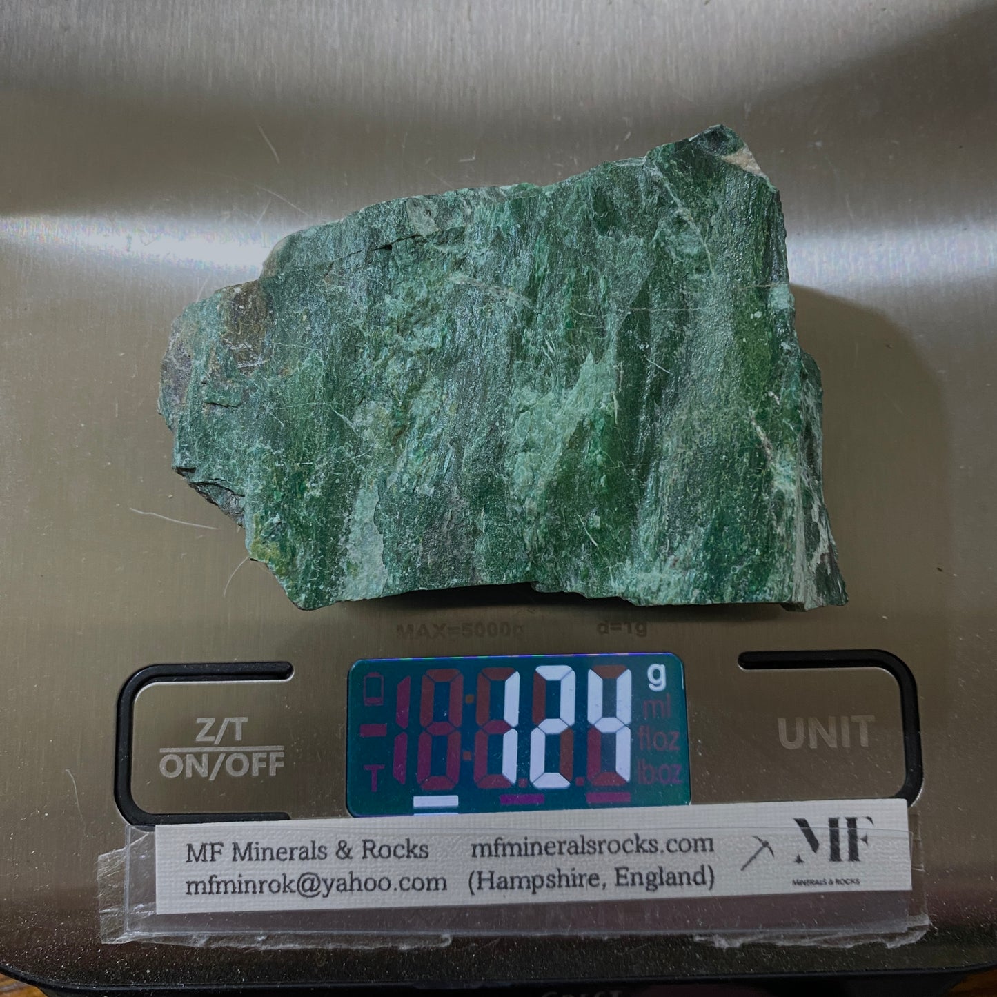 VERDITE - NORTH KAAP RIVER, ZIMBABWE/SOUTH AFRICA BORDER REGION, 124g. MF4158