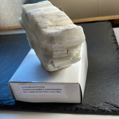 SATIN SPAR GYPSUM FROM GRANITE QUARRIES, AUSTRIA 246g MF1912