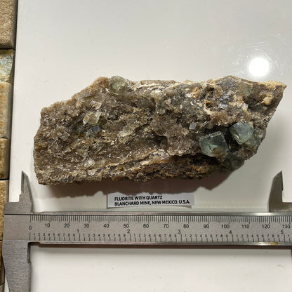 FLUORITE WITH QUARTZ : BLANCHARD MINE, NEW MEXICO, U.S.A. 169g MF5087