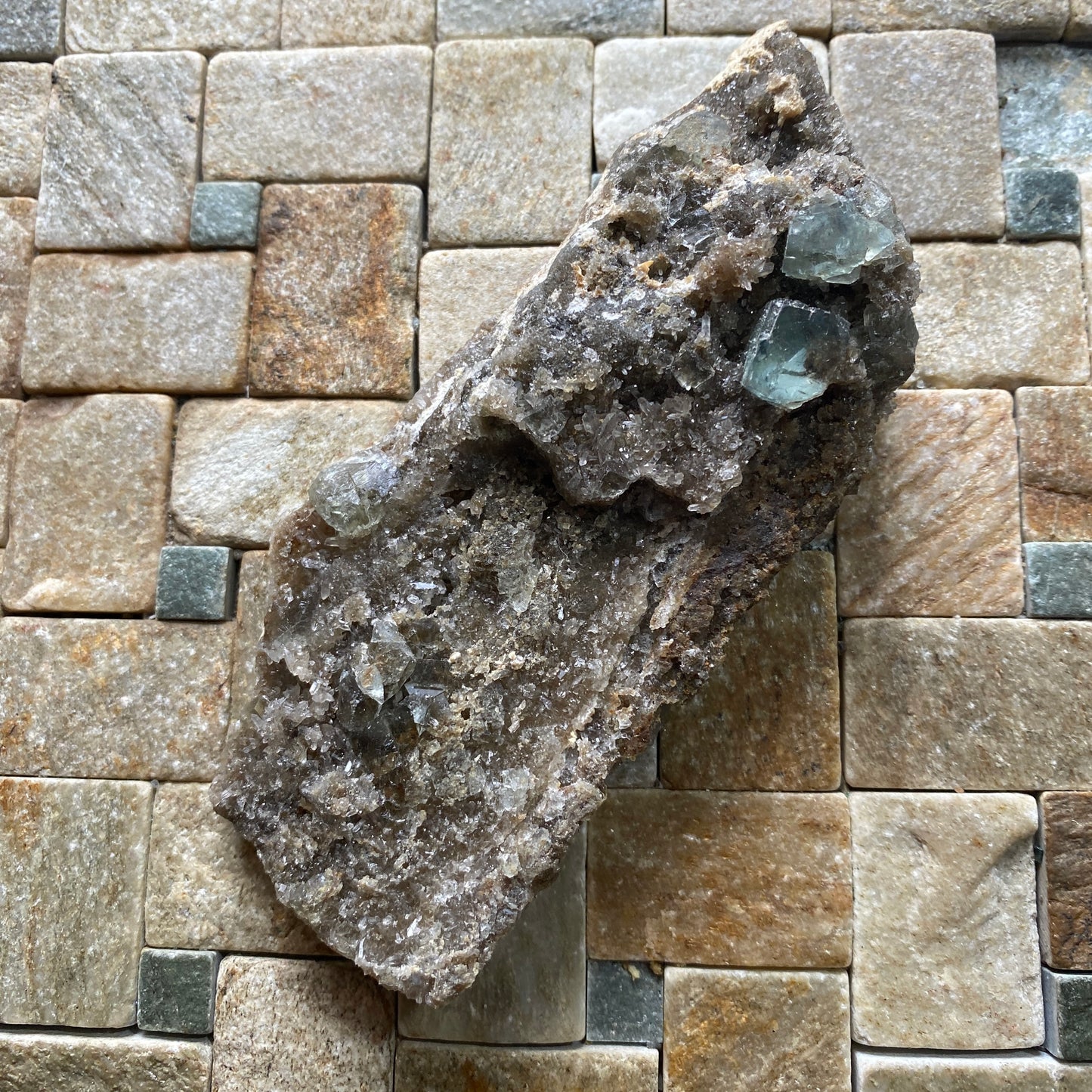 FLUORITE WITH QUARTZ : BLANCHARD MINE, NEW MEXICO, U.S.A. 169g MF5087
