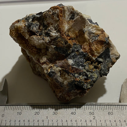 GALENA WITH HYDROZINCITE ETC MACHEN QUARRY, WALES 265g MF1426