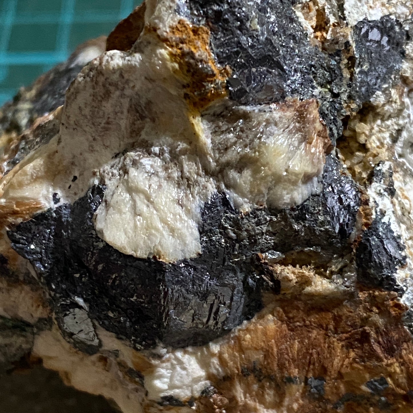 GALENA WITH HYDROZINCITE ETC MACHEN QUARRY, WALES 265g MF1426