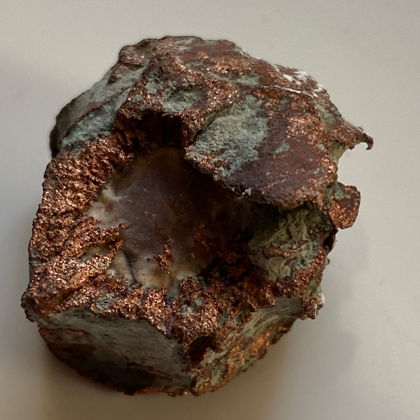 NATIVE COPPER AFTER ARAGONITE, CORA CORA MINE, BOLIVIA