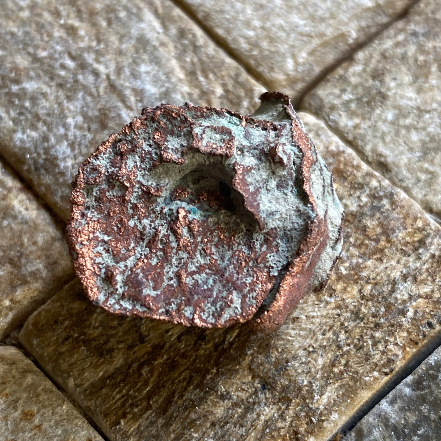 NATIVE COPPER AFTER ARAGONITE, CORA CORA MINE, BOLIVIA