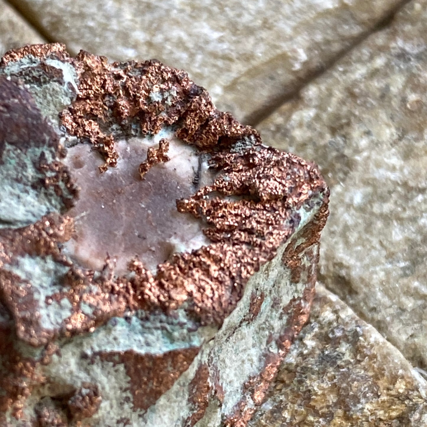 NATIVE COPPER AFTER ARAGONITE, CORA CORA MINE, BOLIVIA