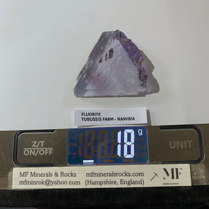 TRANSPARENT FLUORITE : TUBUSSIS FARM, DAURES AREA, ERONGO, NAMIBIA  18g. MF5091