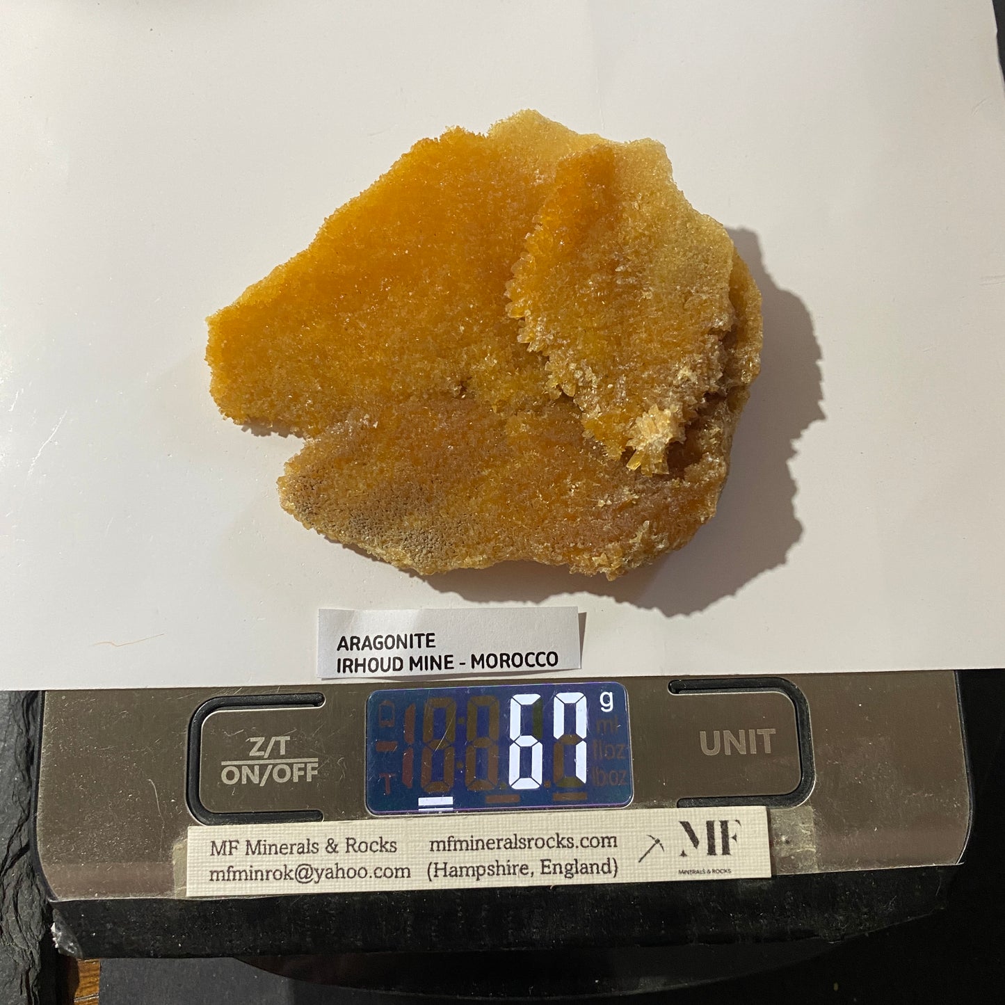ARAGONITE : IRHOUD MINE, MARRAKESH-SAFI, MOROCCO. 67g. MF5092