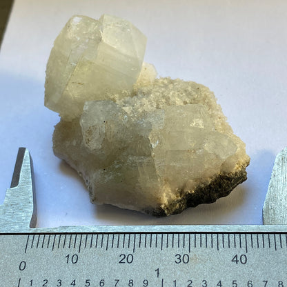 APOPHYLLITE ON STILBITE FROM PASHAN QUARRIES, PUNE, INDIA 31g MF1916