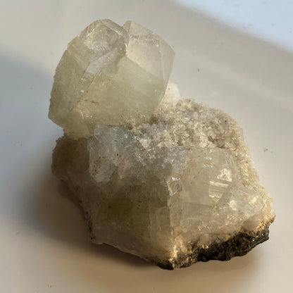 APOPHYLLITE ON STILBITE FROM PASHAN QUARRIES, PUNE, INDIA 31g MF1916