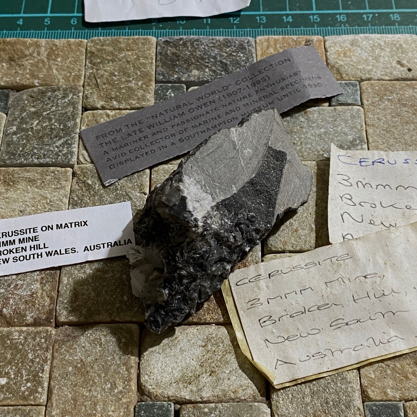 CERUSSITE FROM 3MMM MINE, BROKEN HILL, AUSTRALIA 82g MF1420