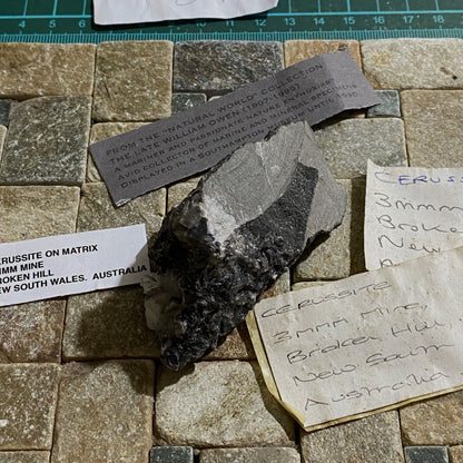 CERUSSITE FROM 3MMM MINE, BROKEN HILL, AUSTRALIA 82g MF1420