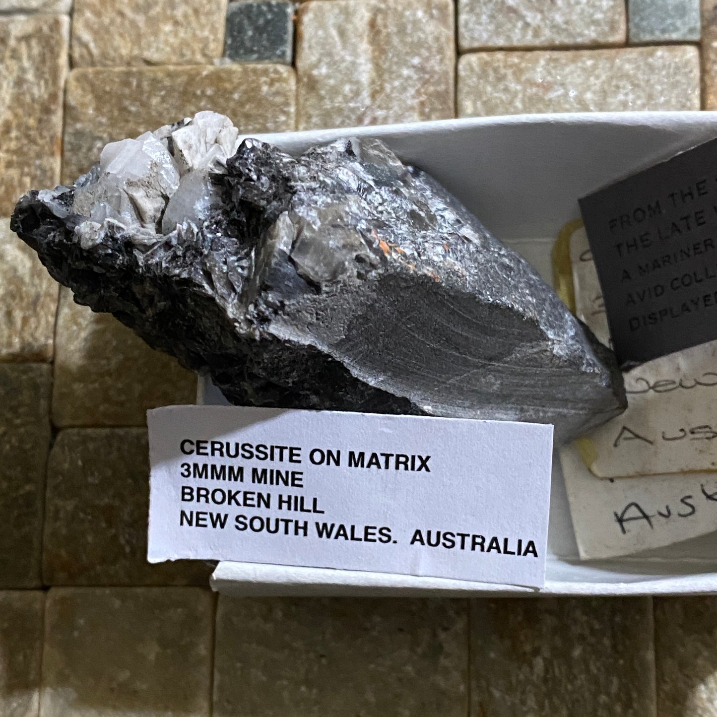 CERUSSITE FROM 3MMM MINE, BROKEN HILL, AUSTRALIA 82g MF1420