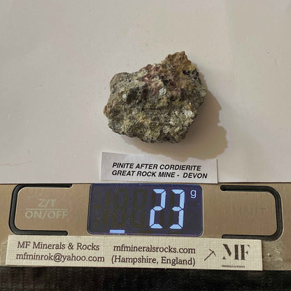 PINITE AFTER CORDIERITE : GREAT ROCK MINE, HENNOCK, TEIGNBRIDGE, DEVON  23g MF5093