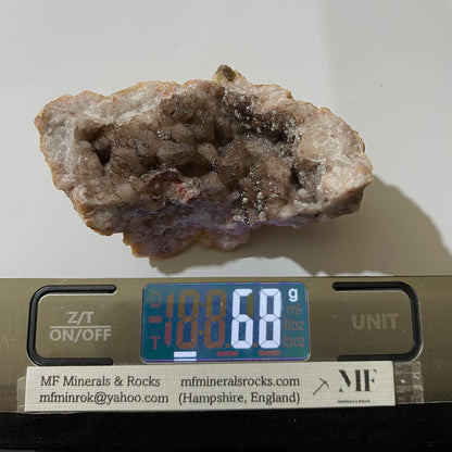 CALCITE/QUARTZ/GOETHITE ETC FROM DULCOTE QUARRY, ENGLAND 72g MF1427