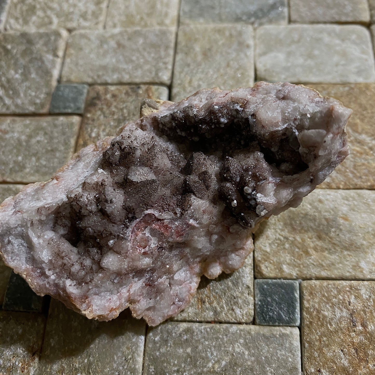 CALCITE/QUARTZ/GOETHITE ETC FROM DULCOTE QUARRY, ENGLAND 72g MF1427