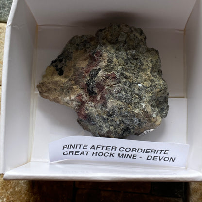 PINITE AFTER CORDIERITE : GREAT ROCK MINE, HENNOCK, TEIGNBRIDGE, DEVON  23g MF5093