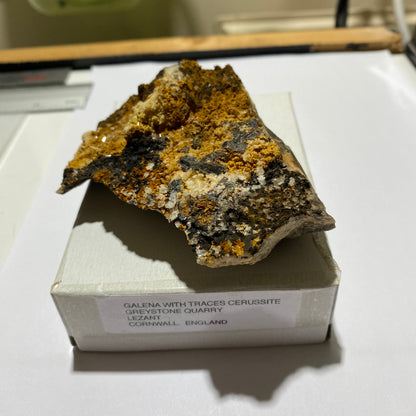 GALENA WITH TRACES OF CERUSSITE [ETC/ETC] - GREYSTONES QUARRY, CORNWALL 176g MF1432
