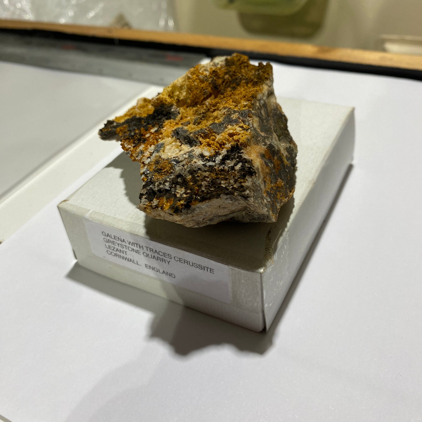 GALENA WITH TRACES OF CERUSSITE [ETC/ETC] - GREYSTONES QUARRY, CORNWALL 176g MF1432