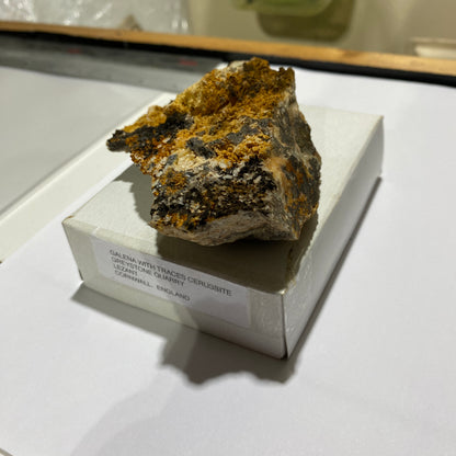 GALENA WITH TRACES OF CERUSSITE [ETC/ETC] - GREYSTONES QUARRY, CORNWALL 176g MF1432