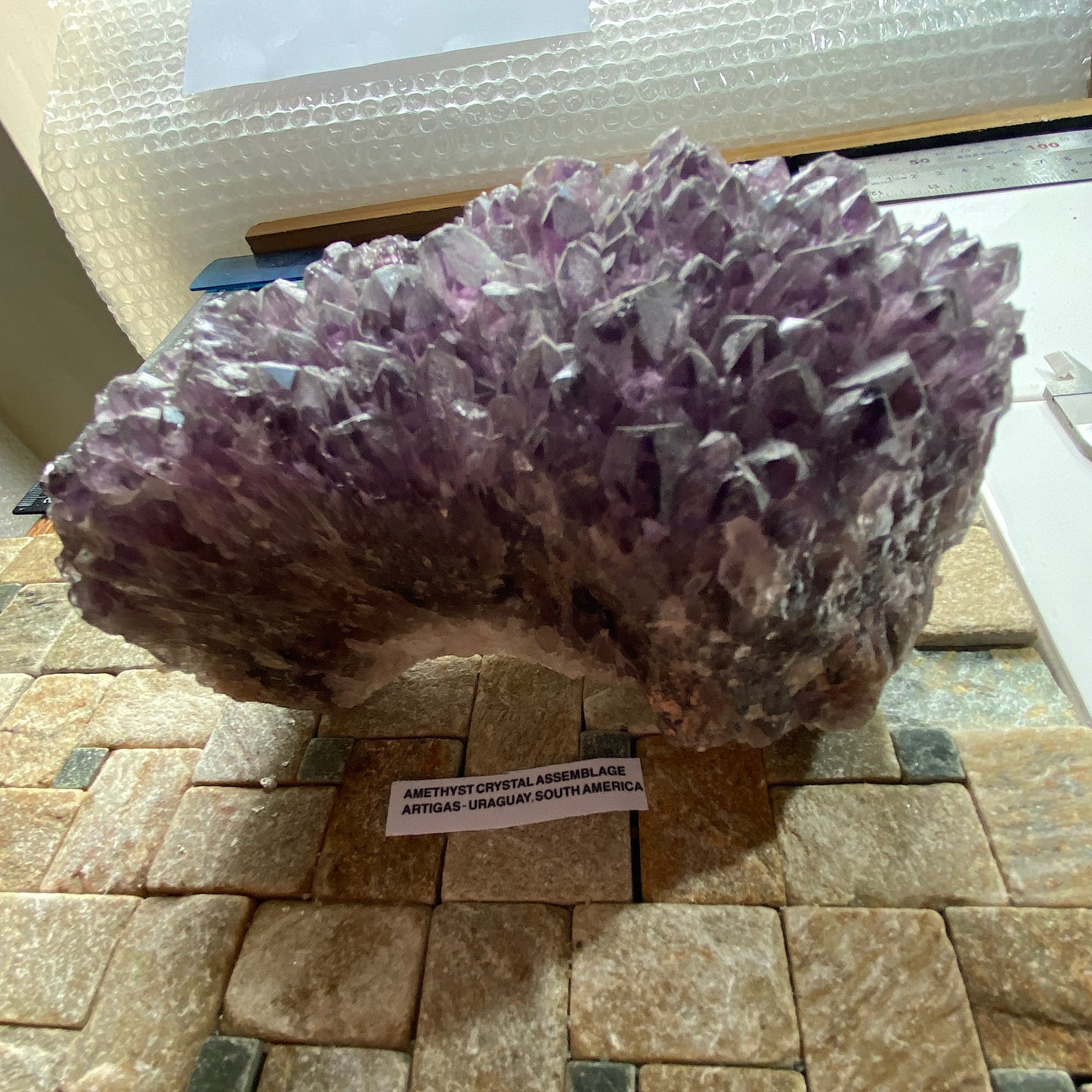 AMETHYST CRYSTAL ASSEMBALGE - ARTIGAS, URUGUAY 1620g. MF4166