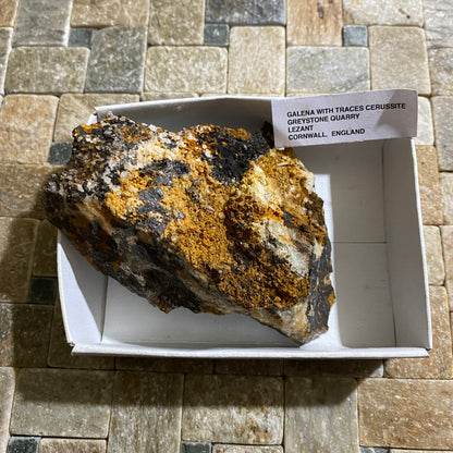 GALENA WITH TRACES OF CERUSSITE [ETC/ETC] - GREYSTONES QUARRY, CORNWALL 176g MF1432