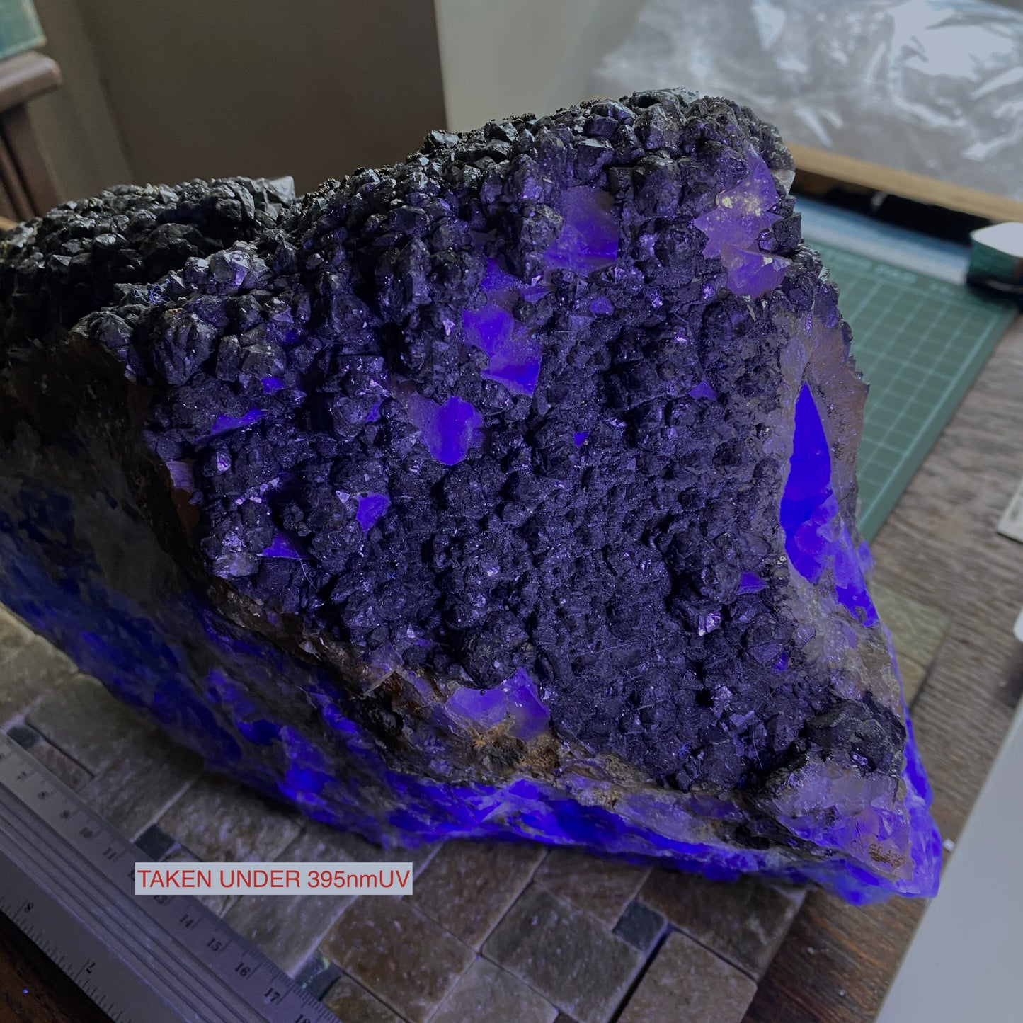 FLUORITE "MASSIVE" - BLACKDENE MINE, IRESHOPEBURN, CO DURHAM, ENGLAND SUBSTANTIAL 8.6kg MF4484