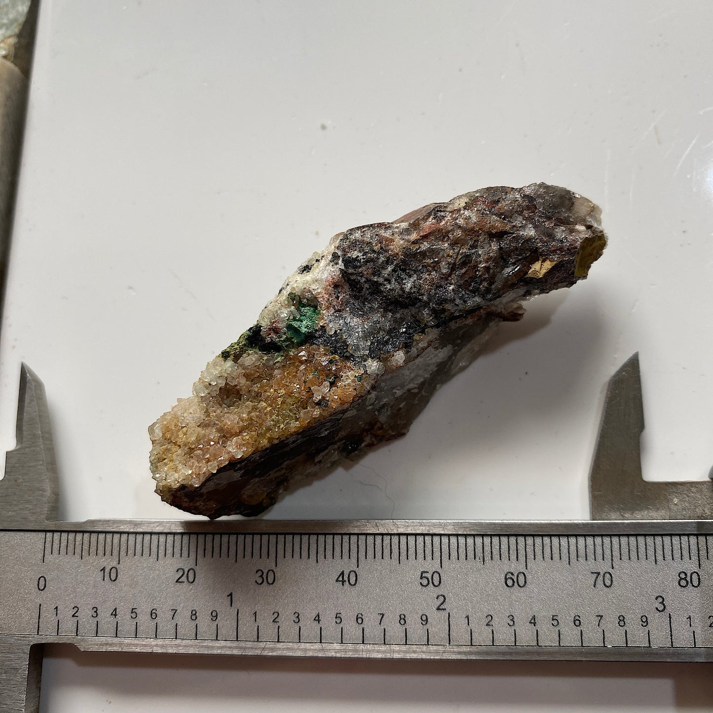 MALACHITE/CUPRITE ETC FROM LEVANT MINE, ST JUST, CORNWALL. 29g. MF5097