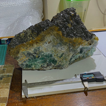 FLUORITE "MASSIVE" - BLACKDENE MINE, IRESHOPEBURN, CO DURHAM, ENGLAND SUBSTANTIAL 8.6kg MF4484