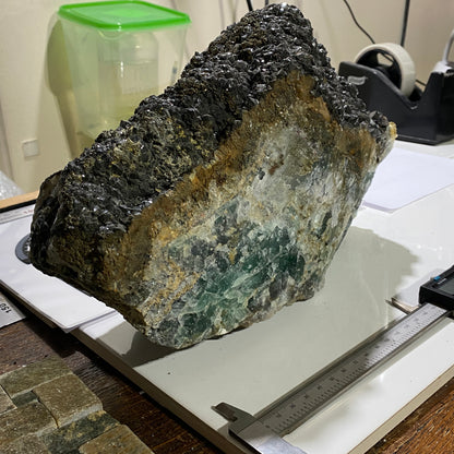 FLUORITE "MASSIVE" - BLACKDENE MINE, IRESHOPEBURN, CO DURHAM, ENGLAND SUBSTANTIAL 8.6kg MF4484