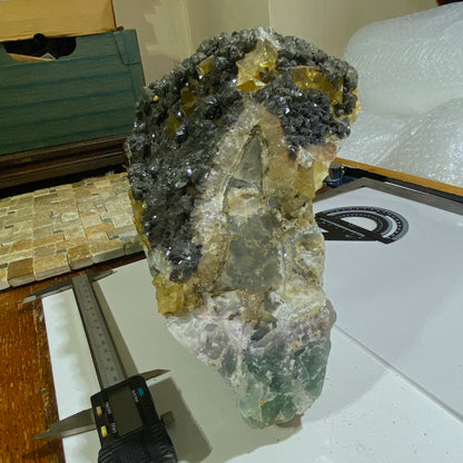 FLUORITE "MASSIVE" - BLACKDENE MINE, IRESHOPEBURN, CO DURHAM, ENGLAND SUBSTANTIAL 8.6kg MF4484