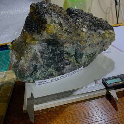 FLUORITE "MASSIVE" - BLACKDENE MINE, IRESHOPEBURN, CO DURHAM, ENGLAND SUBSTANTIAL 8.6kg MF4484