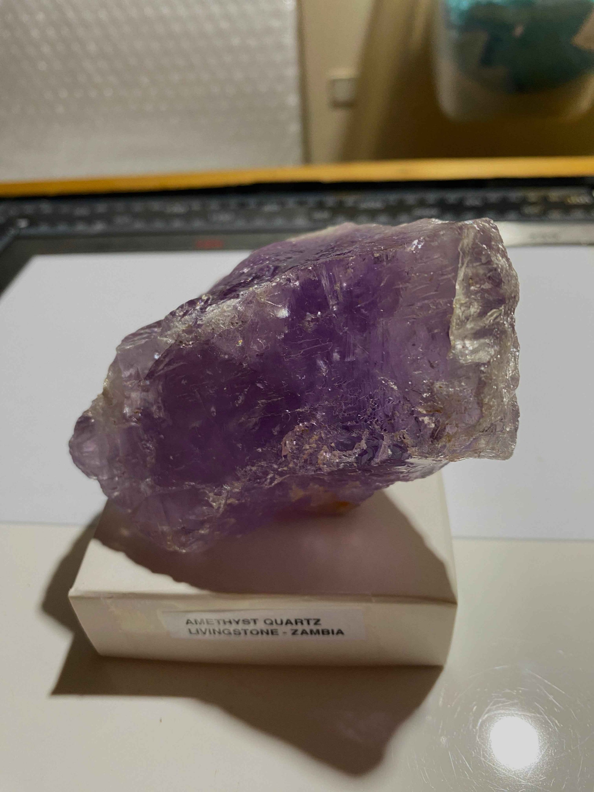 AMETHYST QUARTZ : LIVINGSTONE, SOUTHERN PROVINCE, ZAMBIA. 407g MF5101