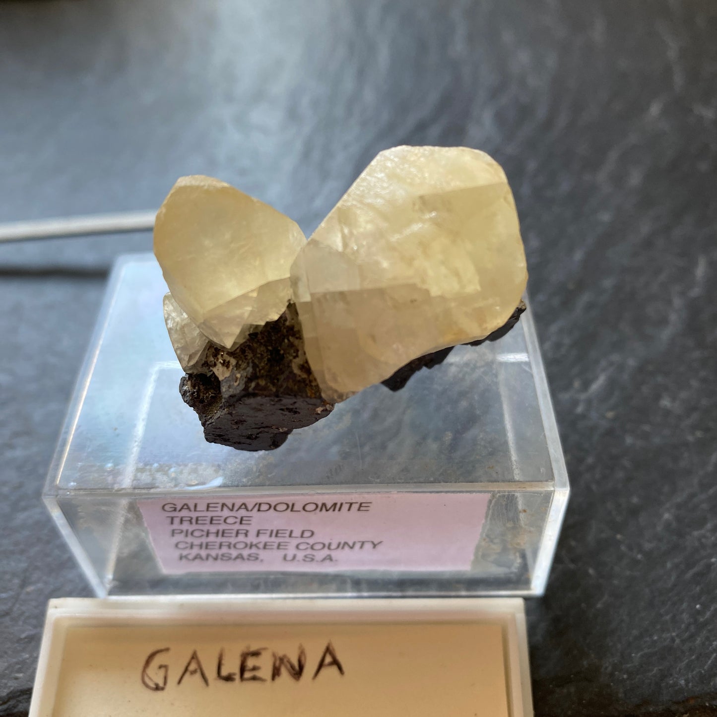 GALENA WITH DOLOMITE FROM TREECE, CHEROKEE COUNTY, KANSAS, U.S.A. 60g MF1924