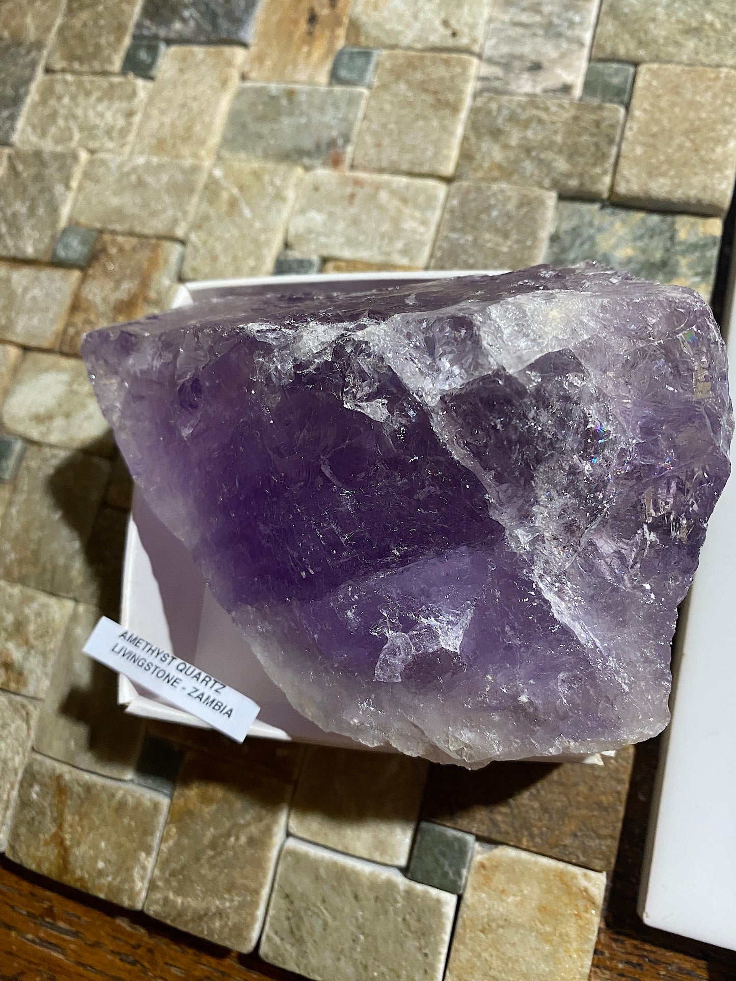 AMETHYST QUARTZ : LIVINGSTONE, SOUTHERN PROVINCE, ZAMBIA. 407g MF5101