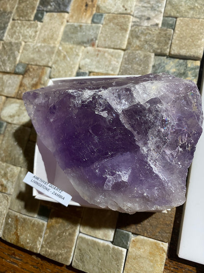AMETHYST QUARTZ : LIVINGSTONE, SOUTHERN PROVINCE, ZAMBIA. 407g MF5101