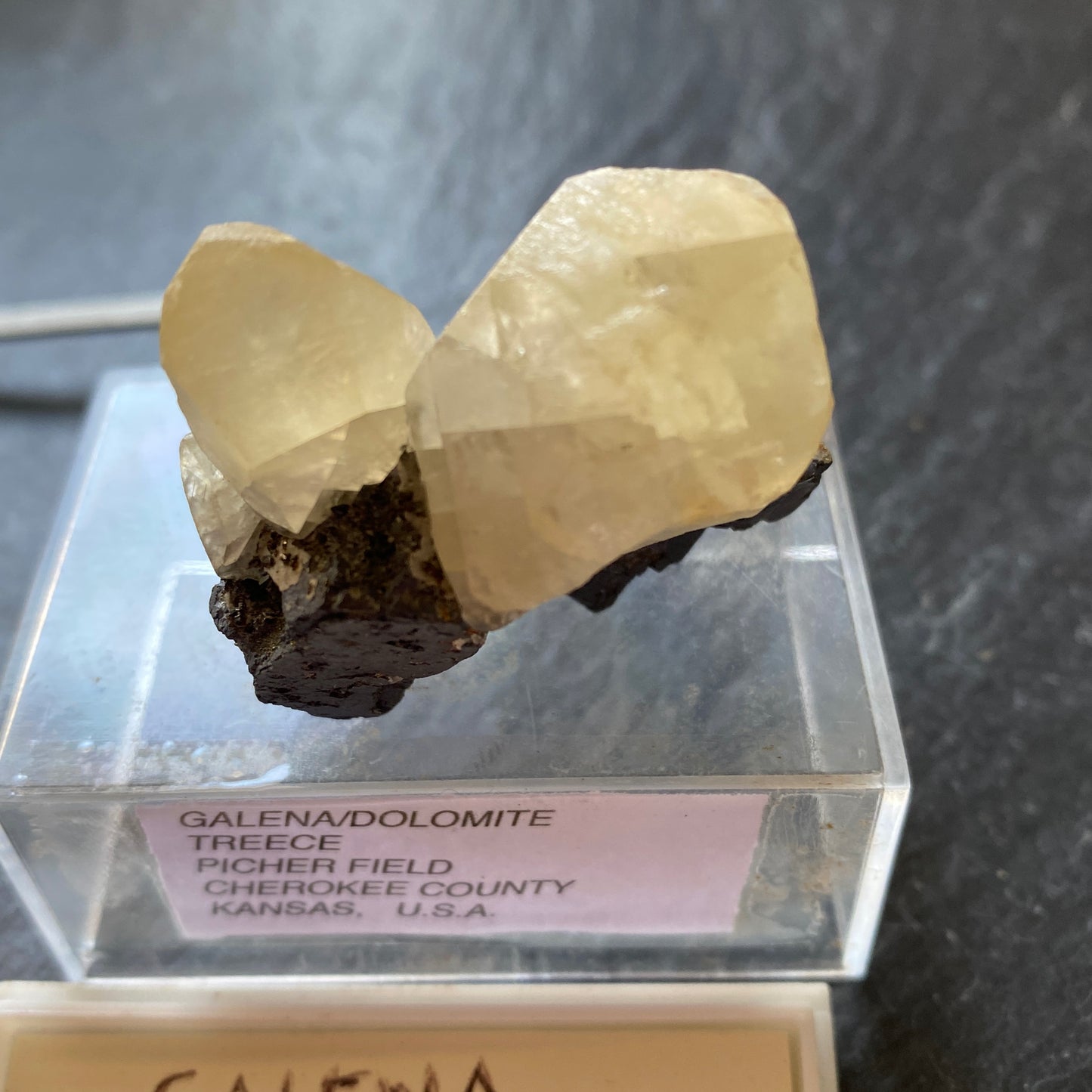 GALENA WITH DOLOMITE FROM TREECE, CHEROKEE COUNTY, KANSAS, U.S.A. 60g MF1924