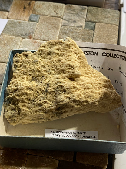 ALLOPHANE [ON GRANITE] : HAWKSWOOD MINE, NORTH HILL, CORNWALL  133g. MF5102