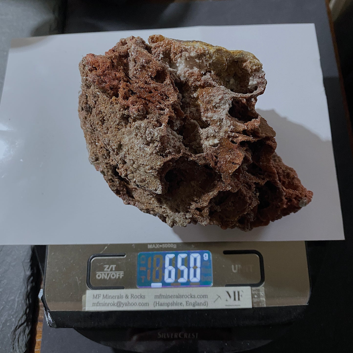 CALCITE ON FERROUS MATRIX - FROM A SOUTH AMERICAN MINERAL COLLECTION 650g MF4489