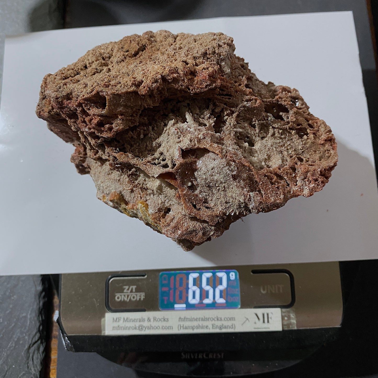 CALCITE ON FERROUS MATRIX - FROM A SOUTH AMERICAN MINERAL COLLECTION 650g MF4489