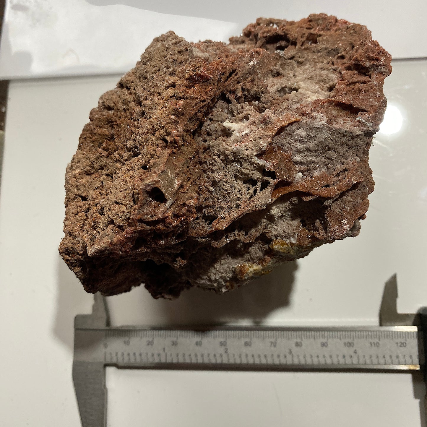 CALCITE ON FERROUS MATRIX - FROM A SOUTH AMERICAN MINERAL COLLECTION 650g MF4489