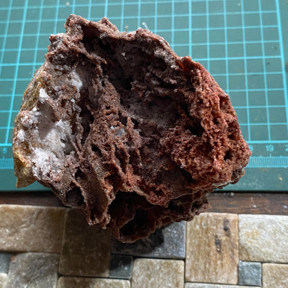 CALCITE ON FERROUS MATRIX - FROM A SOUTH AMERICAN MINERAL COLLECTION 650g MF4489