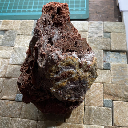 CALCITE ON FERROUS MATRIX - FROM A SOUTH AMERICAN MINERAL COLLECTION 650g MF4489