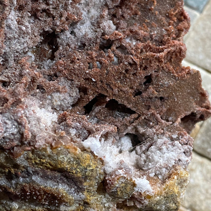 CALCITE ON FERROUS MATRIX - FROM A SOUTH AMERICAN MINERAL COLLECTION 650g MF4489